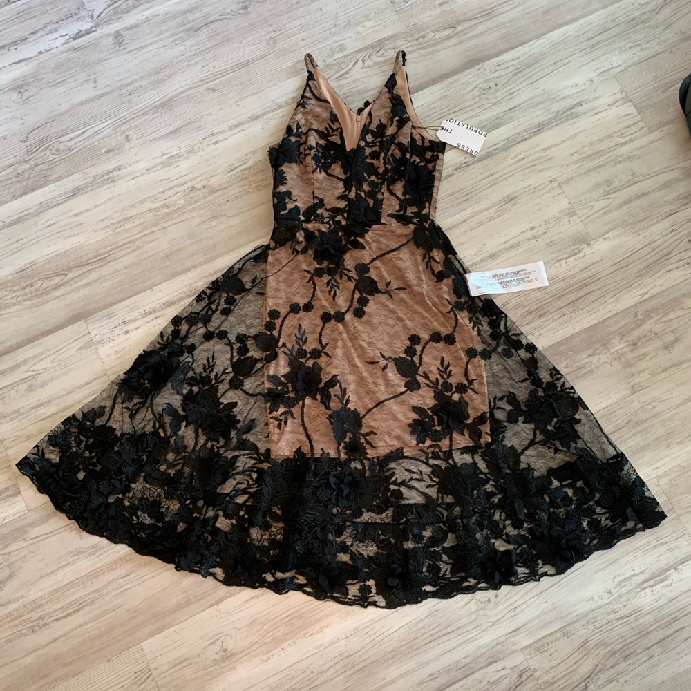 Black Lace Dress the Population dress size S